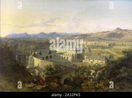 Eugenio Landesio Hacienda de San Miguel Regla 1857. Stockfoto