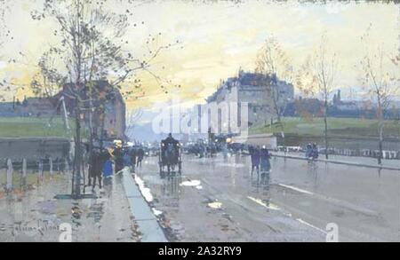 Eugène Galien-Laloue Paris Boulevard Parisien 1. Stockfoto