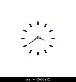 Markieren Sie auf der Uhr outline Symbol prüfen. Echtzeit Schutz einfache Linie Vektor icon. Symbol, Logo Illustration - Vektor - Vektor Stock Vektor