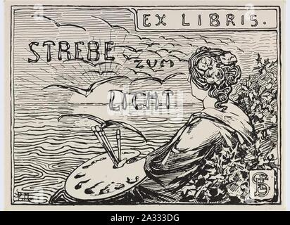 Ex Libris für Emmy E. Seelig von Piet Mondrian (0437337). Stockfoto