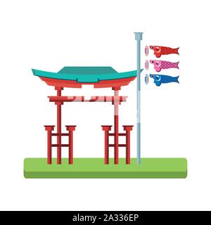 Japanische koinobori Flagge design Stock Vektor