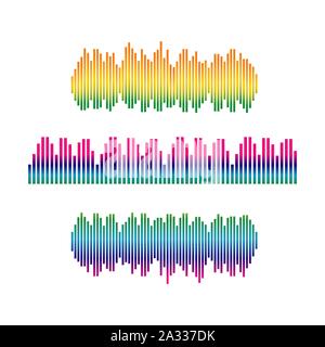 Stilvolle sound Wave logo Vektor icon Abbildung: Template Design Stock Vektor