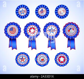 American Independence Day. Urlaub Abzeichen Stock Vektor