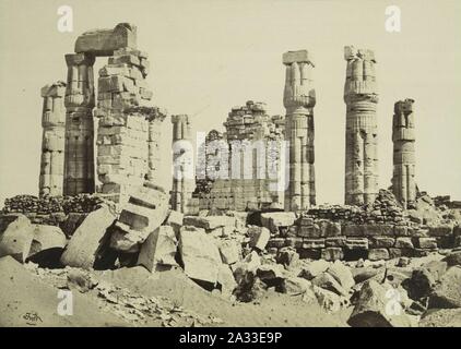 F. Frith - Der Tempel von Soleb Äthiopien. Stockfoto