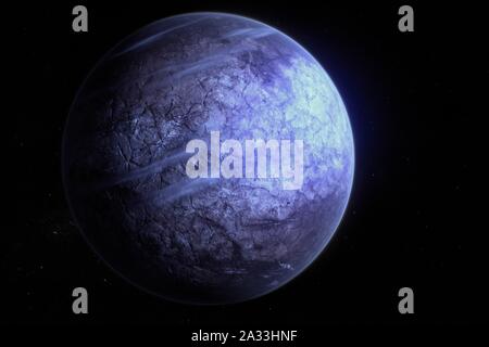 Eisige Exoplanet, Abbildung Stockfoto
