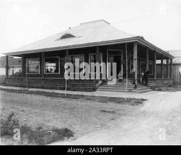 Fairbanks öffentliche Bibliothek, ca 1914 (Curtis, 1964). Stockfoto