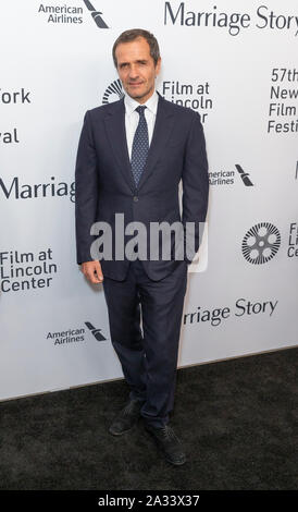 New York, NY - Oktober 4, 2019: David Heyman sorgt sich Premiere von Marriga Geschichte bei der 57 New York Film Festival in der Alice Tully Hall im Lincoln Center Stockfoto