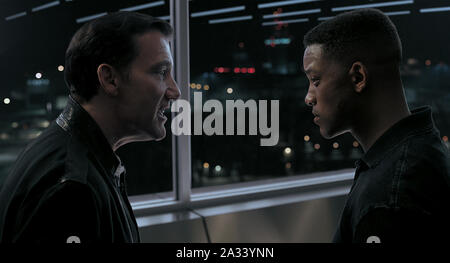 Erscheinungsdatum: Oktober 11, 2019 Title: Gemini Mann Studio: Paramount Pictures Regie: Ang Lee Handlung: ein Over-the-Hill hitman gegen eine jüngere Klon von sich. STARRING: Clive Owen als Clay Verris, Will Smith als Henry Brogan/Junior. (Bild: © Paramount Pictures/Entertainment Bilder) Stockfoto
