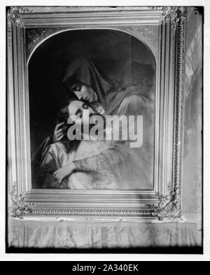 Berühmte religiöse Gemälde. Die Schmerzhafte Mutter, von Coreggio, in der Grabeskirche, Jerusalem Stockfoto