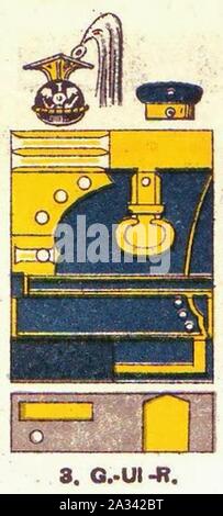 Farbschema der Einheitlichen 3. Garde-Ulanen-Regiment Uniformen der deutschen Armee Ruhl Tafel 15 sterben. Stockfoto