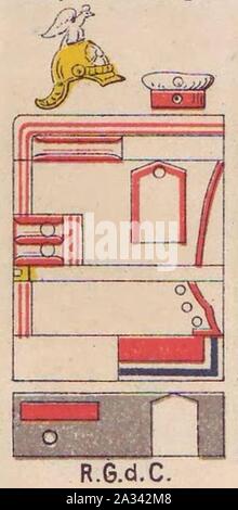 Farbschema der Einheitlichen Regiment Garde du Corps sterben Uniformen der deutschen Armee Ruhl Tafel 10. Stockfoto