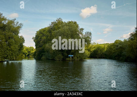 Themse, Reading Berkshire, Navigation channel Stockfoto