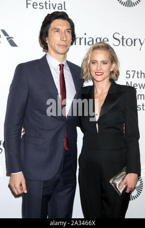 New York, NY, USA. 04 Okt, 2019. Adam Treiber und Joanne Tucker bei der Hochzeit Geschichte Premiere auf der 57 New York Film Festival am Oktober 04, 2019 in New York City. Credit: Rw/Medien Punch/Alamy leben Nachrichten Stockfoto