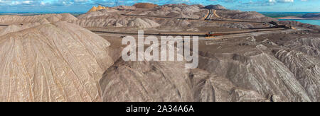 Soligorsk Berge von Salz. Salzseen Stockfoto