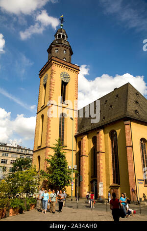 Die Kirche St. Katharina (Katharinenkirche), die im Jahre 1681 geweiht wurde. Frankfurt am Main Deutschland Stockfoto