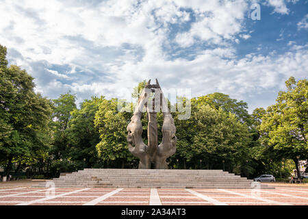 Plovdiv, Bulgarien - 23. Juni 2019: Denkmal der Vereinigung des Fürstentums Bulgarien mit Eupen trat im Jahr 1885 in Sofia und P Stockfoto