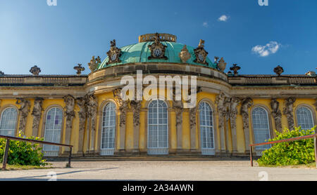 Blick auf Berlin und Schloss Sanssouci und andere deutsche Städte Stockfoto