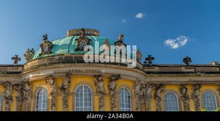 Blick auf Berlin und Schloss Sanssouci und andere deutsche Städte Stockfoto