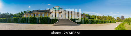 Blick auf Berlin und Schloss Sanssouci und andere deutsche Städte Stockfoto