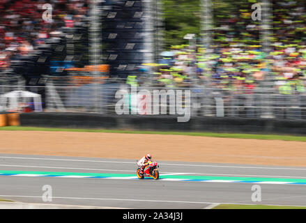 Buriram, Thailand. 5. Okt, 2019. Marc Marquez von Repsol Honda Team während der Vorrunde der MotoGP in Buriram, Thailand, Oktober 5, 2019. Credit: Zhang Keren/Xinhua/Alamy leben Nachrichten Stockfoto