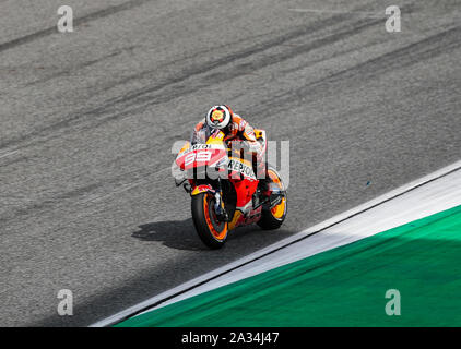 Buriram, Thailand. 5. Okt, 2019. Jorge Lorenzo von Repsol Honda Team während der Vorrunde der MotoGP in Buriram, Thailand, Oktober 5, 2019. Credit: Zhang Keren/Xinhua/Alamy leben Nachrichten Stockfoto