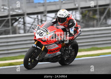 Desmosport Ducati Superbike Mike Jones, Ducati 1299 FE. Australische Superbike Championship Runde 6 - Samstag Qualifying 2 Phillip Island Stockfoto