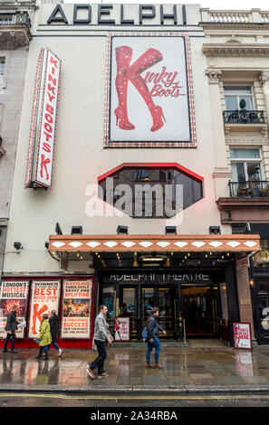 Eingang Adelphi Theatre im West End Viertel, London, Vereinigtes Königreich Stockfoto