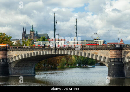 Legionen Brücke in Prag, Tschechische Republik. Stockfoto