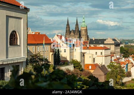 Sommer Nachmittag am Hradschin in Prag, Tschechien. Stockfoto
