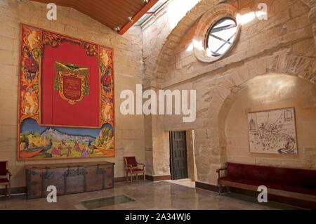 Das Cabildo Häuser, La Mota Festung, Alcala la Real, Jaen - Provinz, Andalusien, Spanien, Europa. Stockfoto