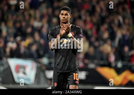 Marcus Rashford (Manchester United) während Europa League match AZ - Manchester United am 3. Oktober 2019 in Den Haag, Niederlande. Credit: Sander Chamid/SCS/LBA/Alamy leben Nachrichten Stockfoto