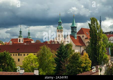 Herbstnachmittag in Hradcany Bezirk von Prag, Tschechien. Stockfoto