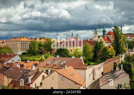 Herbstnachmittag in Hradcany Bezirk von Prag, Tschechien. Stockfoto