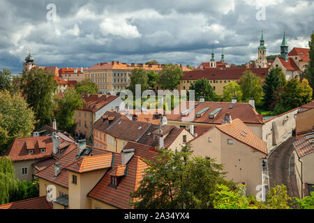 Herbstnachmittag in Hradcany Bezirk von Prag, Tschechien. Stockfoto