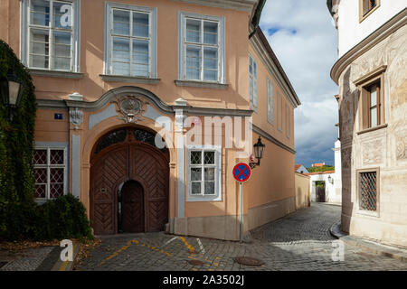 Herbstnachmittag in Hradcany Bezirk von Prag, Tschechien. Stockfoto