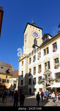 Regensburg: altes Rathaus, von immerwährender Reichstag (Reichstag, immerwährenden Reichstag zu Regensburg) in der Oberpfalz, Oberpfalz, Bayern, Bava Stockfoto