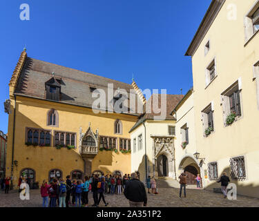 Regensburg: altes Rathaus, von immerwährender Reichstag (Reichstag, immerwährenden Reichstag zu Regensburg) in der Oberpfalz, Oberpfalz, Bayern, Bava Stockfoto
