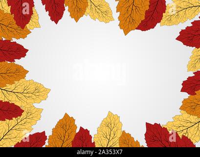Blätter im Herbst Hintergrund, tolles Design für irgendwelche Zwecke. Muster mit rote Blätter im Herbst Hintergrund für Wallpaper Design. Stock Vektor