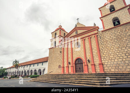 Santa Barbara Mission gebaut in 1796. Santa Barbara, Kalifornien, USA. Stockfoto