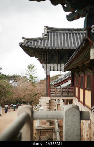 Buddhistischen Tempel Bulguksa, Gyeongju, Südkorea. Stockfoto