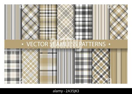 Tartan Muster nahtlose plaid Vektor. Geometrische Hintergrund Stoff Textur. Moderne Check mode Vorlage für Textildruck, Geschenkpapier, Geschenk, c Stock Vektor