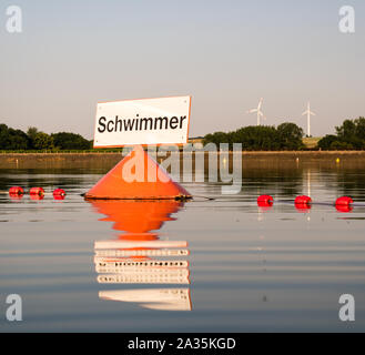 Aufmerksamkeit float Boje Stockfoto