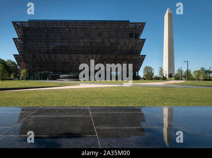 Die African American History Museum, Washington Monument, National Mall, Washington DC, USA Stockfoto