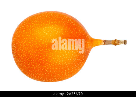 Granadilla Passionsfrucht Pfad isoliert auf weißem Stockfoto