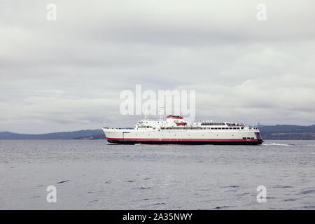 MV Coho Fähre zwischen Victoria BC und Port Angeles WA, Victoria, British Columbia. Stockfoto