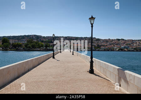 De Bosset Causeway in Argostoli Kefalonia Stockfoto