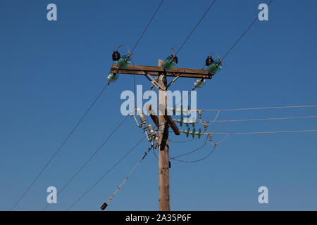 Ein Strommast Stockfoto