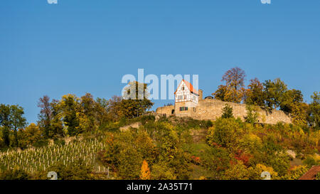 Blick auf die Burg Koenigsberg in Bayern Stockfoto