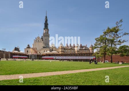 Tschenstochau, Polen - 15. September 2019: Kloster in Jasna Gora in Czestochowa, Polen. Stockfoto