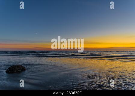 UK Walney Island. Sonnenuntergang Blick von Walney Island, Barrow-In-Furness, Cumbria, Großbritannien. Stockfoto